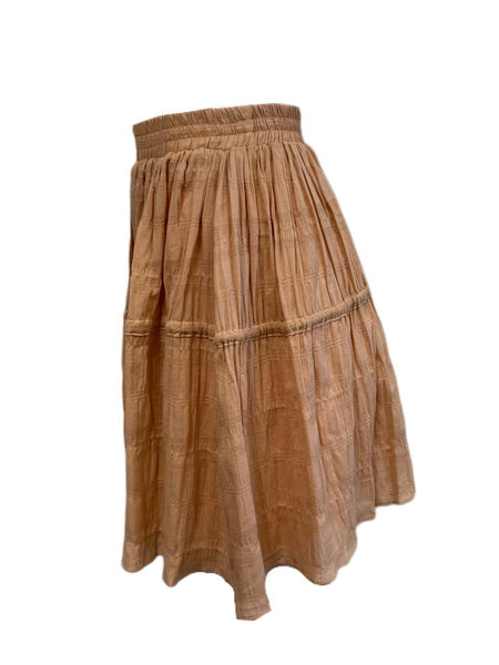 LOST IN LUNAR Women's Orange Elastic Waist Mini Skirt Size XS NWT