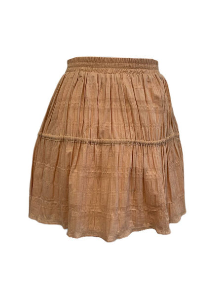 LOST IN LUNAR Women's Orange Elastic Waist Mini Skirt Size XS NWT