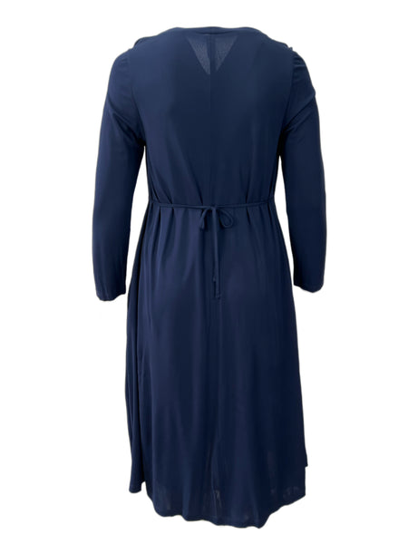 Marina Rinaldi Women's Navy Orlo Jersey Dress Size M NWT