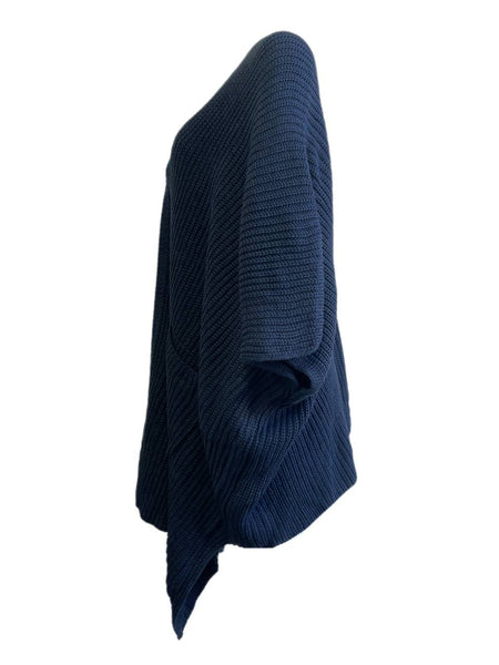 LOST IN LUNAR Women's Navy Hanging Out Cardigan Size M/L NWT