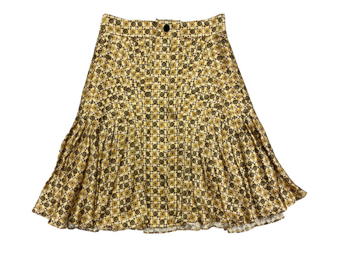 Hanley Mellon Women's Daisy Print Ruffle Skirt