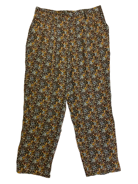Hanley Mellon Women's Square Print Georgette Slim Pant