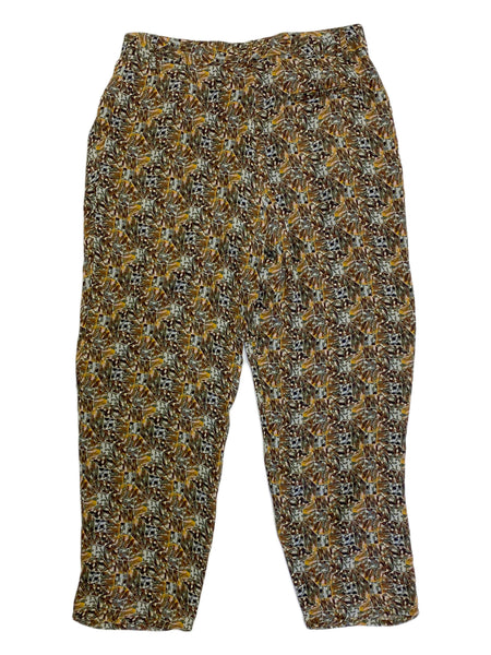 Hanley Mellon Women's Square Print Georgette Slim Pant