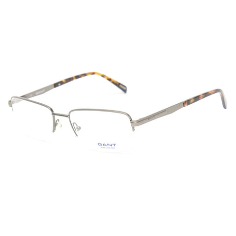 Gant Parker Semi-Rimless Metal Eyeglass Frames 54mm - Satin Gunmetal NEW