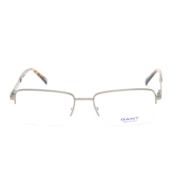 Gant Parker Semi-Rimless Metal Eyeglass Frames 54mm - Satin Gunmetal NEW