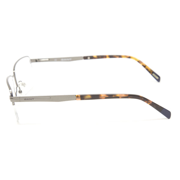 Gant Parker Semi-Rimless Metal Eyeglass Frames 54mm - Satin Gunmetal NEW