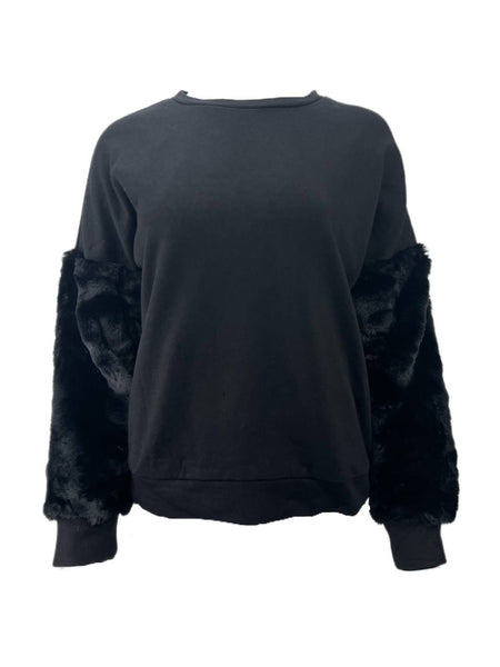 LOST IN LUNAR Women's Black Panther Cotton Sweater Size S NWT