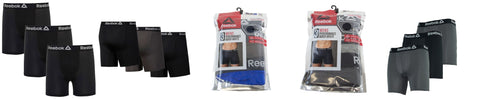 REEBOK Men's 3 Pack Performance Boxer Briefs NEW