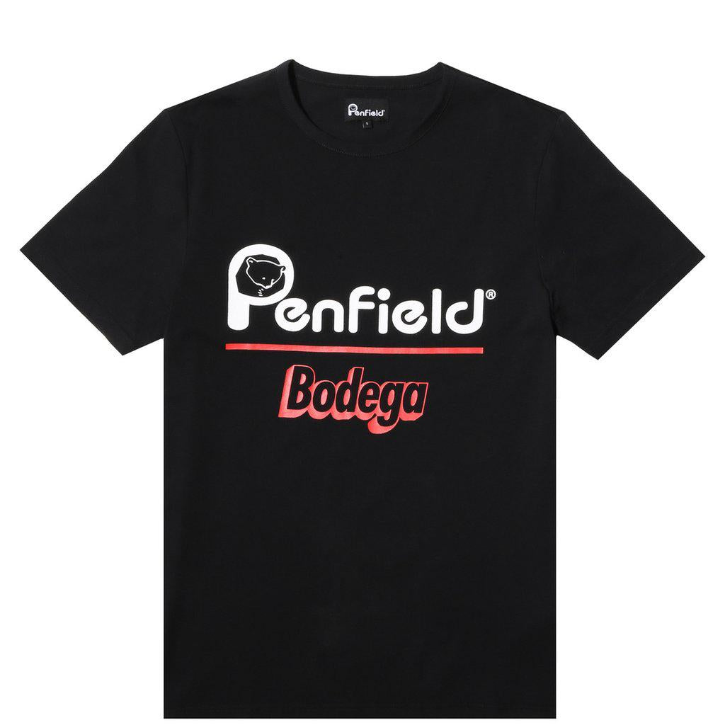 Penfield Men's Bodega x Bear Pack Black T-Shirt $60 NEW