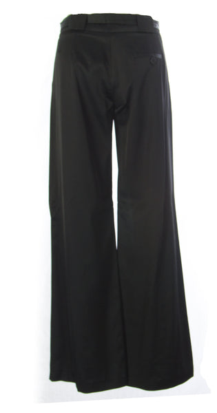 PICCIMORRA Womne's Wide Leg Belted Pants w/ Pockets IT 42 Black