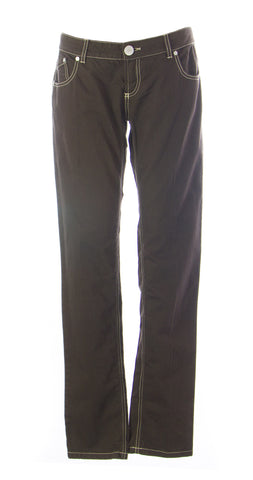 PINKO Women's Brown Straight Cotton Jeans 122030 IT Sz 32 $114 NEW