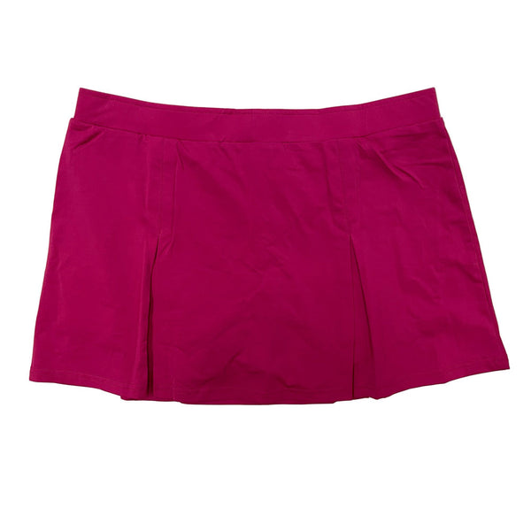 BOAST Women's Fuchsia Pleated Court Tennis Skirt Sz L $79 NEW