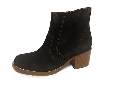 A.P.C. Women's Dark Brown Suede Block Heel Booties $515 NWOB