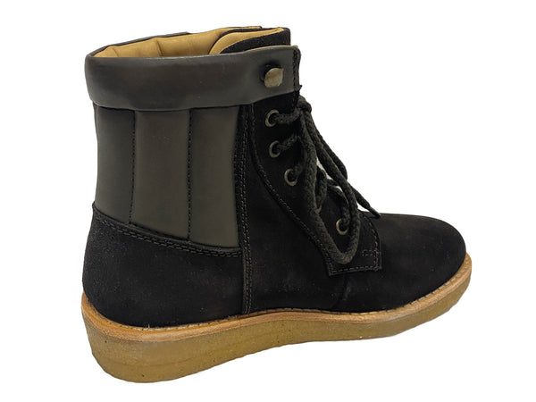 A.P.C. Women's Dark Brown Suede Lace-Up Ankle Boots $425 NWOB