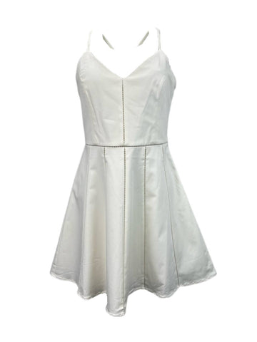 PARKER Women's White Strap Cutout Mini Dress NWT