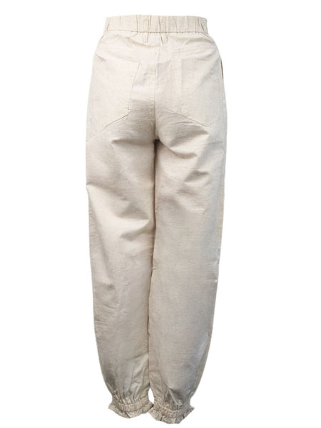 MADISON THE LABEL Women's Beige Cotton Full Length Pants #MS0234 X-Small NWT