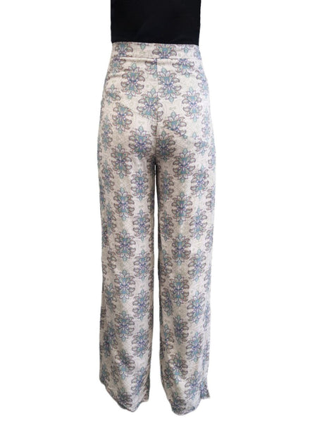 LOST IN LUNAR Women's Multicoloured Full Length Wide-Leg Pants #L0167 XS NWT