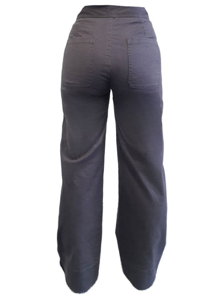 REBECCA TAYLOR LA VIE Women's Grey Luxe Stretch Twill Pants #017502 NWT