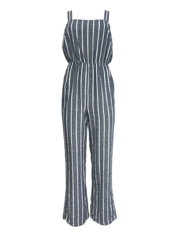 LOST IN LUNAR Women's Charcoal Parisian Pantsuit NWT