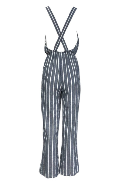 LOST IN LUNAR Women's Charcoal Parisian Pantsuit NWT