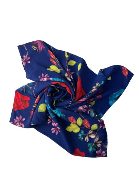 PARKER Women's Valencia Eclipse Floral Print Viscose Square Scarf One Size NWT
