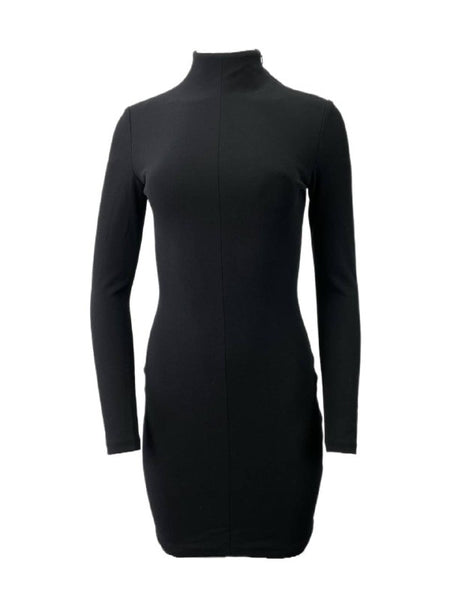 SOLACE London Black Pavon Mini Open Back Dress Size US 4 NWT