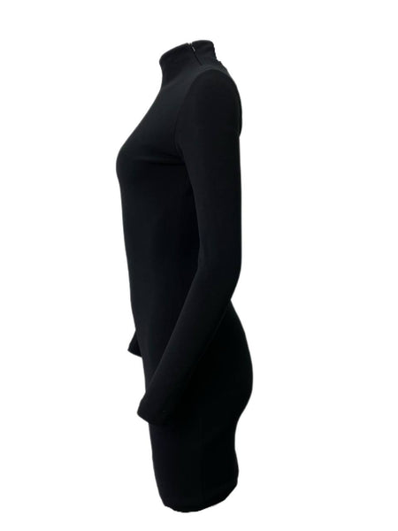 SOLACE London Black Pavon Mini Open Back Dress Size US 4 NWT