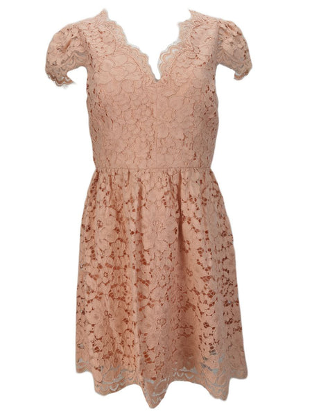 ERIN Women's Pink Peach Lace Dress #60217386800 6 NWT