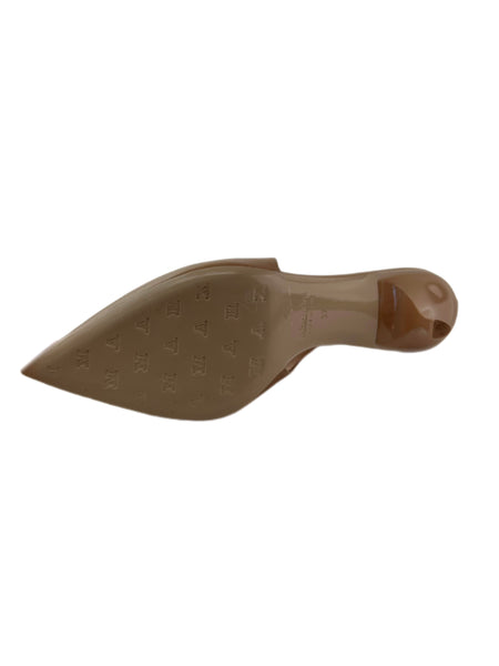 Max Mara Women's Make Up Clare Peck Slingback Leather Pumps NWT