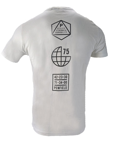 Penfield Men's White Icons Short Sleeve T-Shirt Size Medium NWT