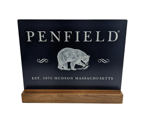 Penfield Bear Logo Desk Placard New in Box