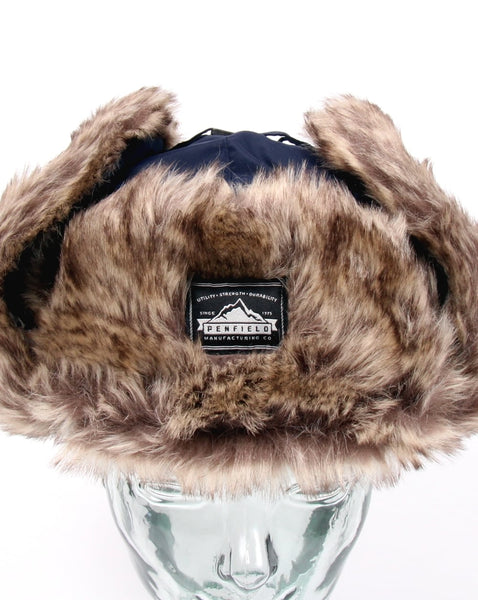 Penfield Navy Providence Trapper Hat Size L/XL NWT