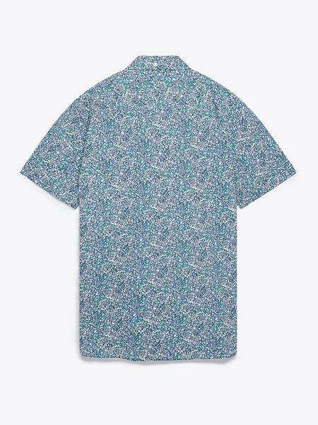 Penfield Men's Short Sleeve Blue Printed Tomah Shirt Size Large $80 NWT