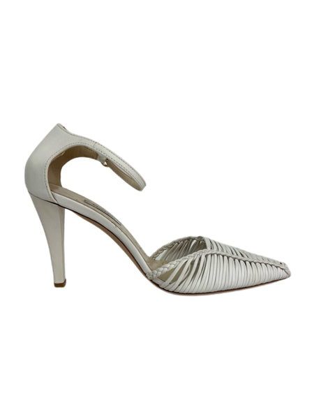 Max Mara Women's Gesso Philby Leather Pointed Toe Pumps Size 7 NWT