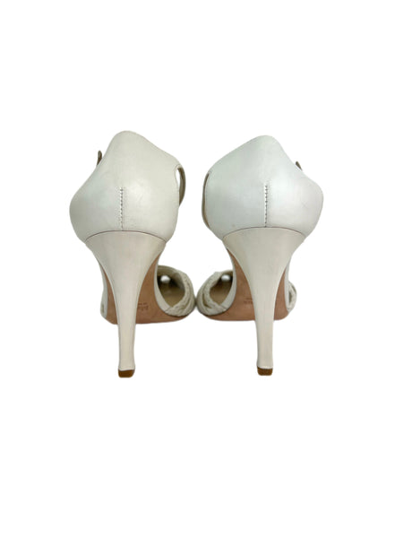 Max Mara Women's Gesso Philby Leather Pointed Toe Pumps Size 7 NWT