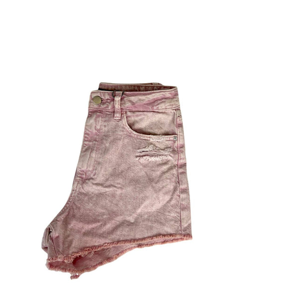 DL1961 Women's Acid Pink Cleo High Rise Cropped Shorts Size 24 NWT