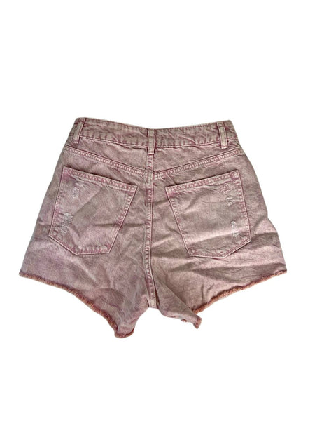 DL1961 Women's Acid Pink Cleo High Rise Cropped Shorts Size 24 NWT