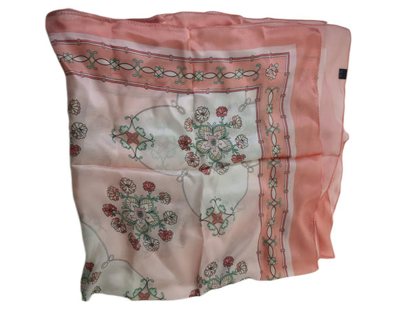 POPINJAY Women's Pink Silk Handmade Scarf #BX1 44'x41' One Size NWT