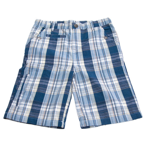 APPAMAN Big Boys' Ocean Blue Plaid Board Shorts $42 NWT