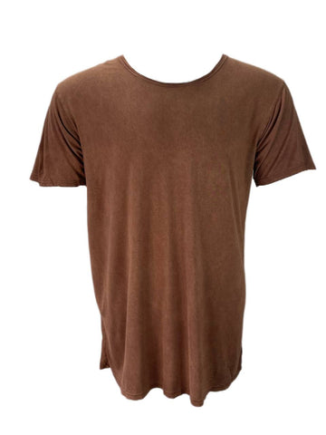 HANDSOME ME Men's Brown Plain Kane Relaxed Fit T-Shirt NWT