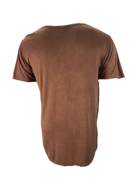 HANDSOME ME Men's Brown Plain Kane Relaxed Fit T-Shirt NWT