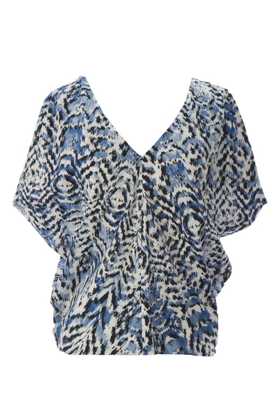 SURFACE TO AIR Women's Blue Tiger Platinum Top $195 NEW