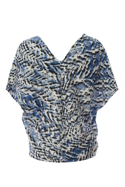 SURFACE TO AIR Women's Blue Tiger Platinum Top $195 NEW