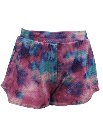 TEREZ Girl's Pink Colorful Tie Dye Shorts #333018031 NWT