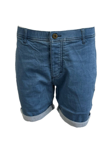 Barney Cools Men's Poolside Blue Denim Elastic Waist Shorts Size 30 NWT