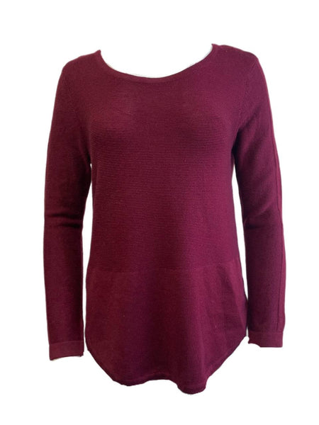 LOST IN LUNAR Women's Wine Poppy Knit Sweater Size US 4 NWT