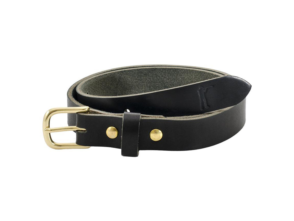 BALL AND BUCK Men's Black Premium Leather Belt 1.5" $108 NWOT