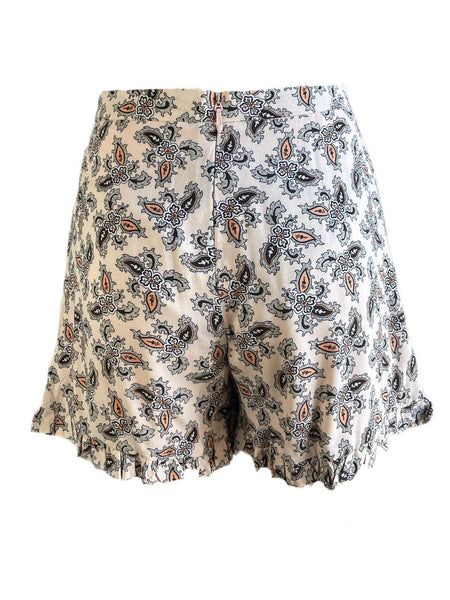 LOST IN LUNAR Women's Pink Printed Ruffle Hem Shorts Size XS NWT