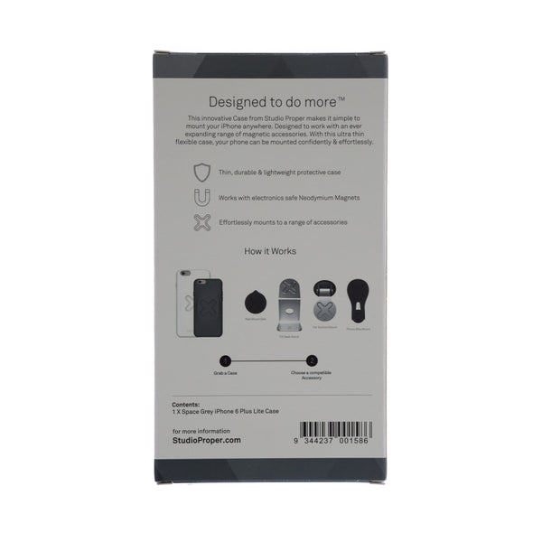 STUDIO PROPER Magnetic Lock Mountable Phone Lite Case iPhone 6 Plus NEW