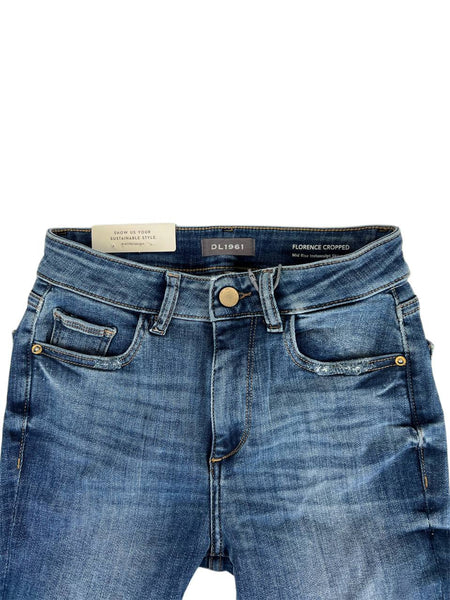 DL1961 Women's Prospect Florence Cropped Mid Rise Skinny  Jeans Size 25 NWT